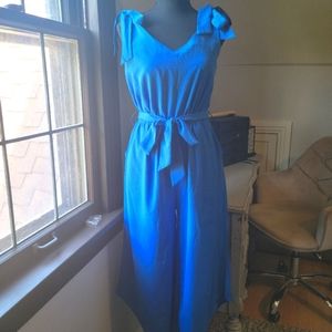 Popping blue jumpsuit!